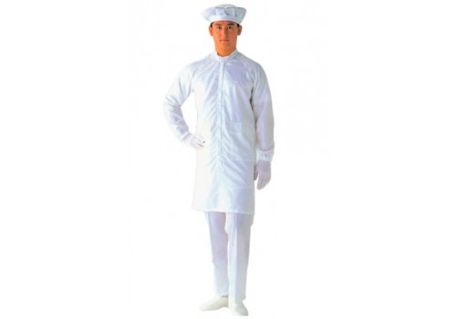 Anti-static Gown, 5mm Stripe, White